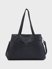 Caprese NATLIE T Large Tote Bag - Faux Leather Croc Texture, 47x57x17 Cm, Olive Green - View #2