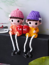 Happy Family Set Sitting Doll Figurines - Polyresin Showpiece Gift For Anniversaries, Birthdays, Valentine's Day - View #7