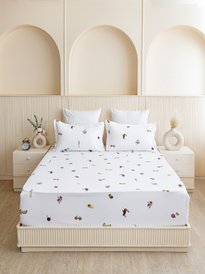 ★☆ KING’S NIGHT DREAM WESTERN & EASTERN Buy DREAM WEAVERZ Purple & White Striped Cotton 220 TC King