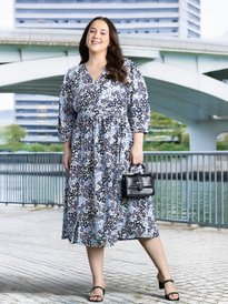 Buy DressBerry Curve Plus Size Floral Print A-Line Midi Dress - Dresses for  Women 25981636 | Myntra