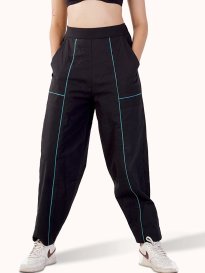 Buy Reebok Classic Unisex Black & White Solid Vector Joggers