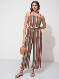 Striped Jumpsuit Orange Jumpsuit Forever 21 Buy Tokyo Talkies