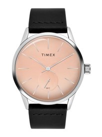 Buy Timex Men Brass Dial Leather Straps Analogue Watch T2P495