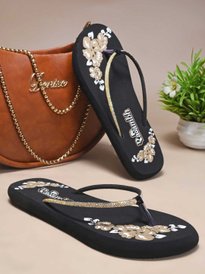 Buy max Women Self Design Thong Flip-Flops Flip Flops for Women