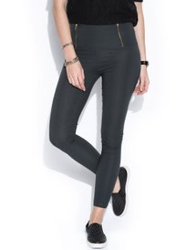 Buy Miss Chase Women Grey Retro High Waist Jeggings Jeggings for