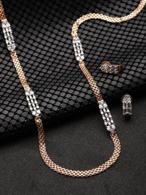 Buy Zobby Gold-Plated Textured Jewellery Set Jewellery Set for