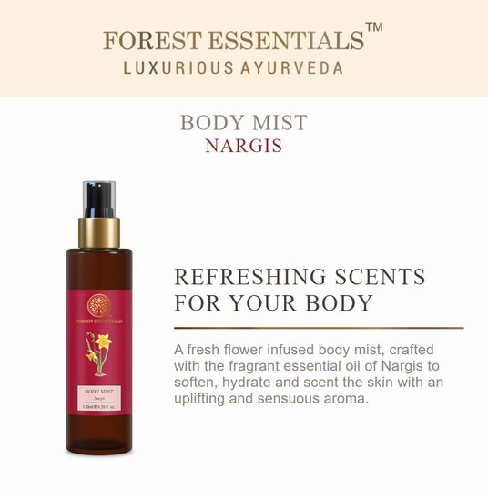 Buy Forest Essentials Hydrating Body Mist Nargis Spray with Floral