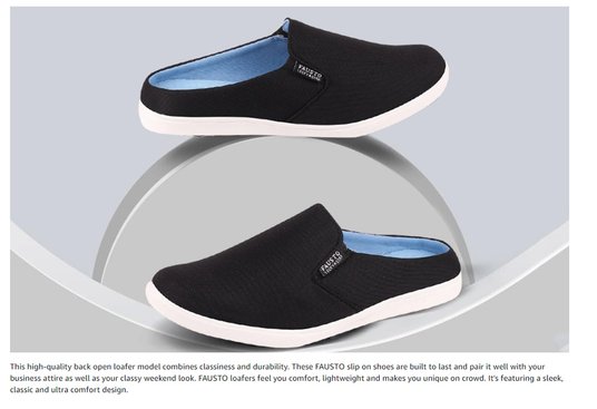 Buy FAUSTO Men Blue Lightweight Mule Sneakers Casual Shoes for