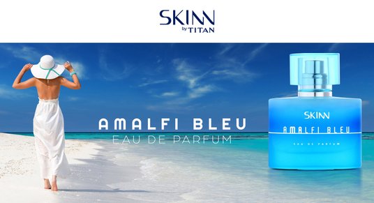 Amalfi Bleu Women's Perfume Blue Bottle By Titan Amalfi Bleu
