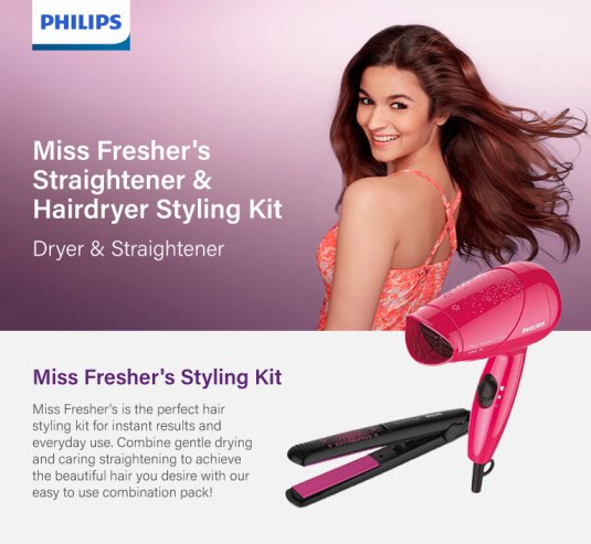 Buy Philips HP8643/46 Miss Fresher's Straightener Hairdryer