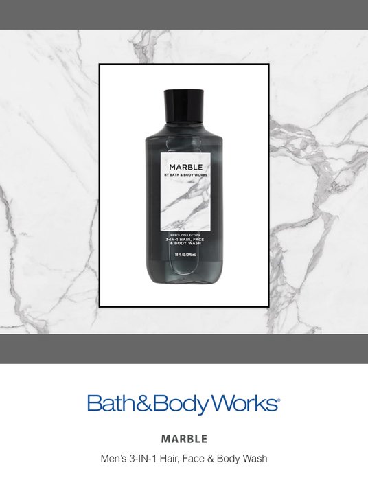 Buy Bath Body Works Men Marble 3-In-1 Hair Face Body Wash