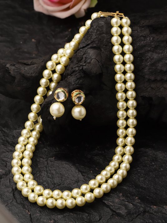 Pearl outlet necklace myntra