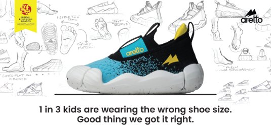 Buy Aretto Kids All Black Adaptive Fit Breathable Slip-On Sneakers