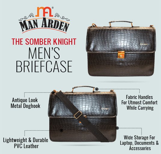 Buy Man Arden Men Black Textured Leather The Somber Knight