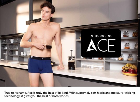 Buy XYXX Men Solid ACE IntelliSoft Modal BLACK Trunk - Trunk for
