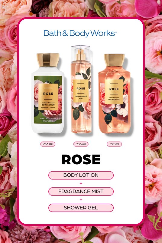 Buy Bath Body Works Set of Rose Body Mist 236 ml Body Lotion
