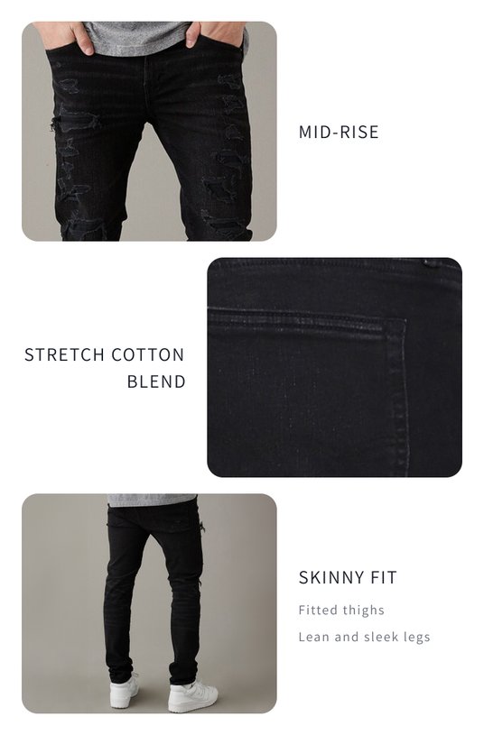 Buy AMERICAN EAGLE OUTFITTERS Men Skinny Fit Mid-Rise Highly