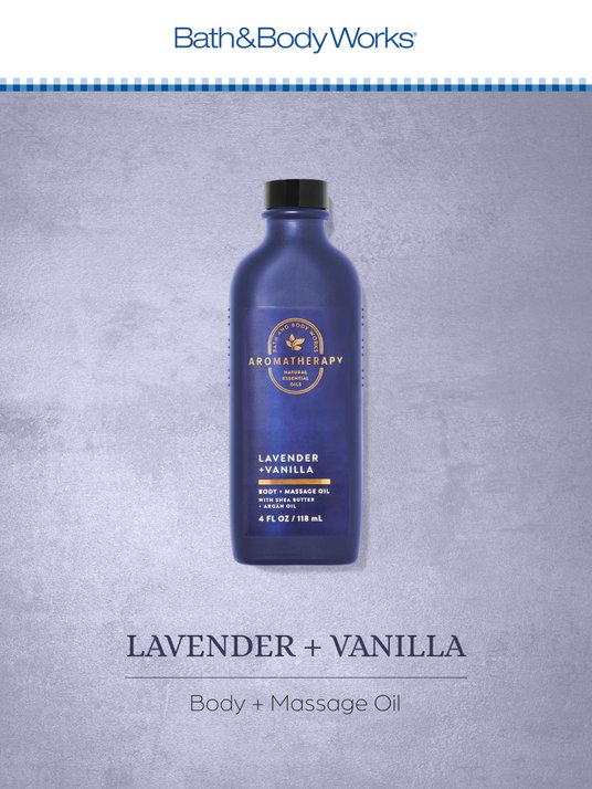 Buy Bath & Body Works Lavender Vanilla Body + Massage Oil with
