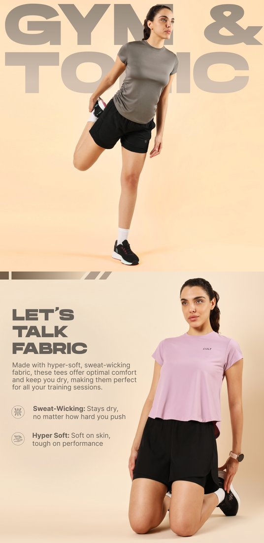 Buy CULT Women Moisture Wicking High Energy Training T-shirt