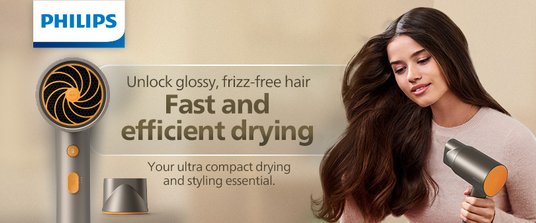 Philips Hair Frizz Free Hair Dryer Hair Dryer- Powerful Drying