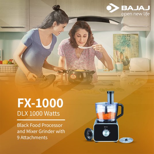 Buy Bajaj FX-1000 DLX Black Plastic Safety Lock Jars Wet and Dry