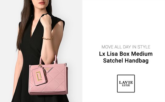Buy Lavie Luxe Women's Lisa Box Medium Satchel Handbag With Pouch