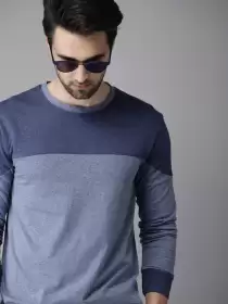 Colourblocked Cotton Pure Cotton T-shirt