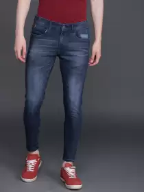 Men Tapered Fit Cropped Jeans