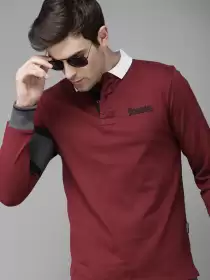 Solid Polo Collar Pure Cotton T-shirt