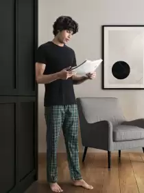 Men Checked Lounge Pants
