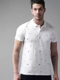 Printed Polo Collar T-shirt