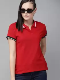 Solid Polo Collar T-shirt