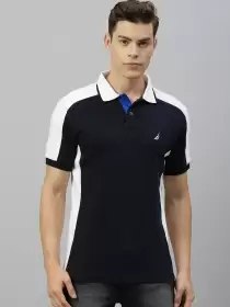 Solid Polo Collar Pure Cotton T-shirt