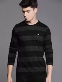 Striped Slim Fit Cotton Pure Cotton T-shirt