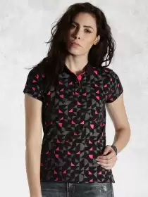 Printed Polo Pure Cotton T-shirt
