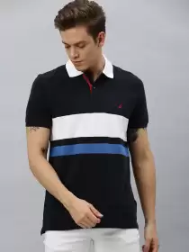Men Colourblocked Polo T-shirt