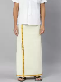 Men Solid Cotton Dhoti