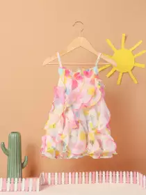 Girls Printed A-Line Dress