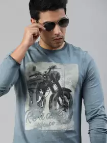 Printed Round Neck Pure Cotton T-shirt