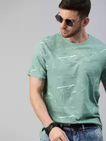 Printed Round Neck Pure Cotton T-shirt