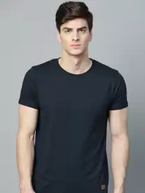 Solid Round Neck T-shirt