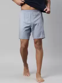 Men Solid Pure Cotton Boxers