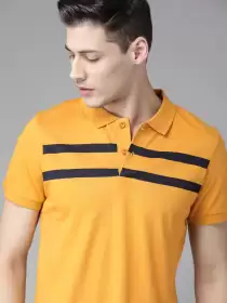 Solid Polo Collar T-shirt