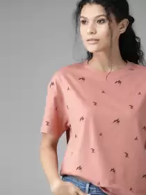 Printed Round Neck Pure Cotton T-shirt