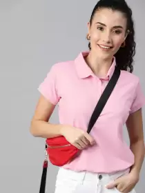 Solid Polo Collar T-shirt