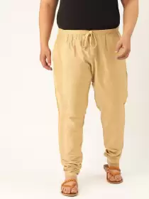 Men Plus Size Solid Churidar