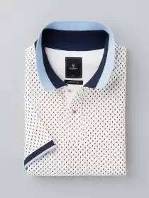 Printed Polo Collar Pure Cotton T-shirt