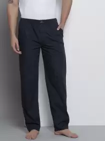 Men Solid Cotton Lounge Pants