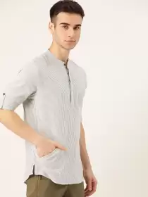 Men Sustainable Striped Kurta