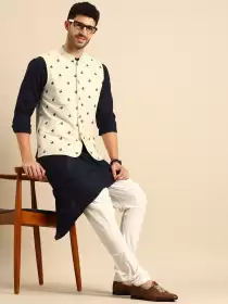 Men Embroidered Nehru Jacket